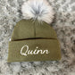 Khaki Green 1-4 years Single Pom hat