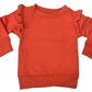 Name & Rainbow Design Frill Shoulder Sweater
