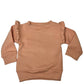 Name & Rainbow Design Frill Shoulder Sweater
