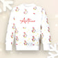 Penguin print personalised christmas jumper
