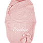 Pink Personalised Pram Swaddle Wrap