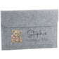 Pregnancy notes folder personalised - Pink Teddybear design