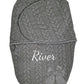 *Sample* Grey Personalised Pram Swaddle Wrap