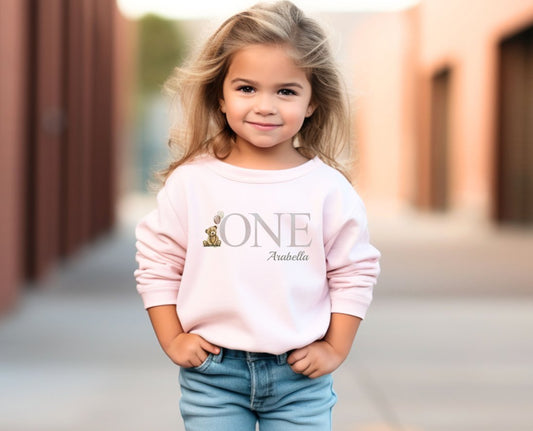 Teddybear design Personalised Birthday Jumper - Various Colours