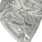 White Cable knit blanket with Bow
