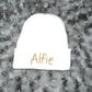 White Ribbed Hat - First Size